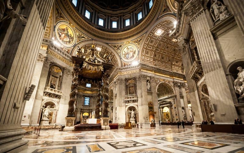 St Peters Basilica in Vatican inside
