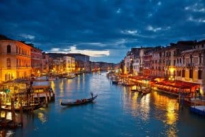 Grand Canal at night Venice
