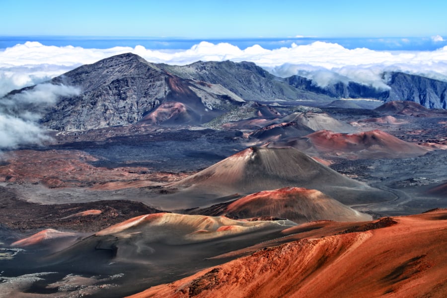 Haleakala Crater in maui hawaii