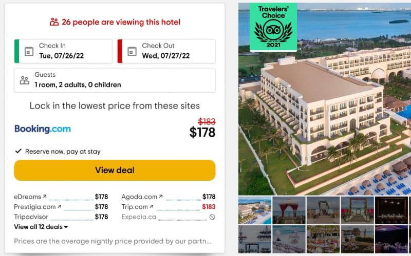 Marriott Cancun Resort comparison price