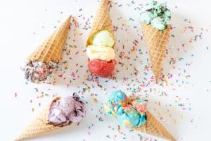 ice cream cones with sprinkles sp