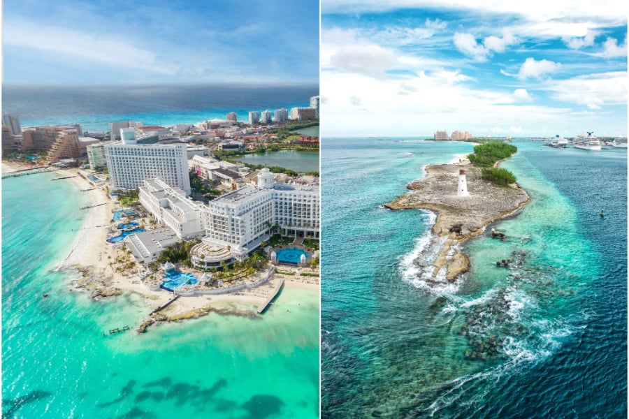 cancun vs bahamas
