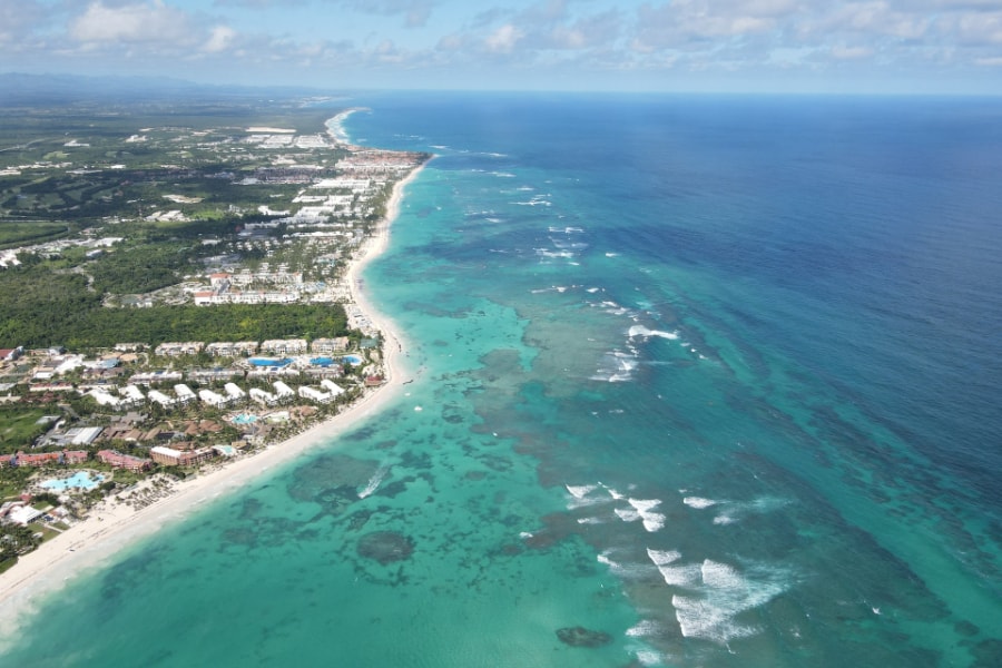 punta cana dominican aerial view sp