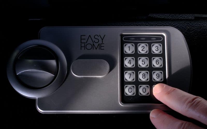 lock up valuables in a safe