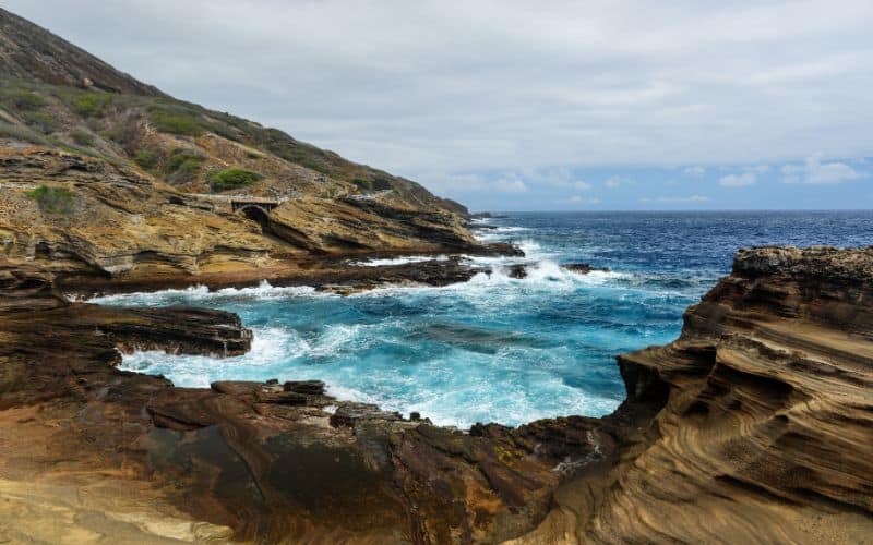 rocky coastline on lanai