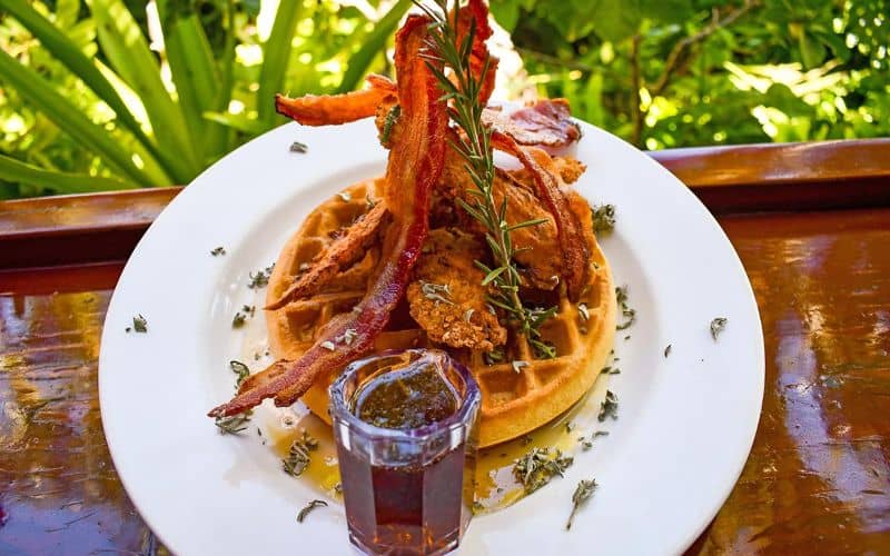 Chicken and Waffle by Nalus South Shore Grill Kihei