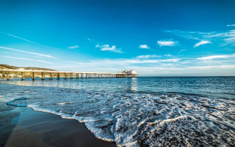 Malibu pier on a clear day