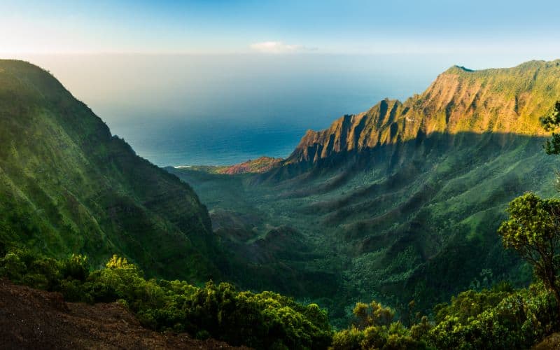 Panoramic view of Kalalau valley Kauai