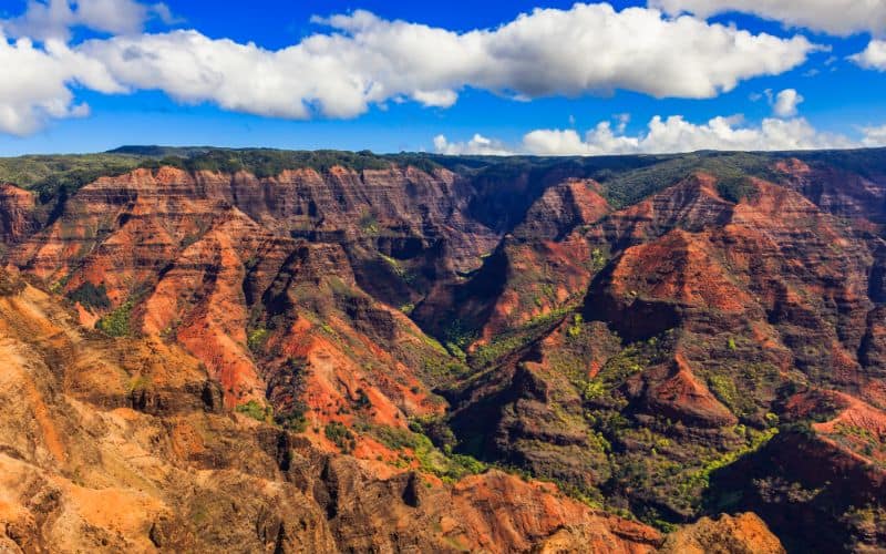 Rugged landscape in Waimea Canyon Kauai