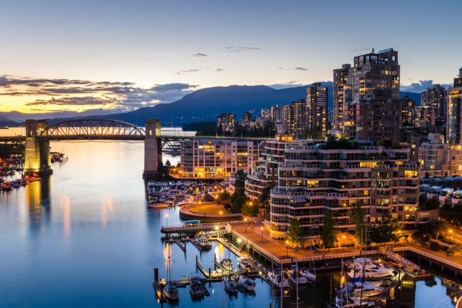 Vancouver Waterfront at Dusk