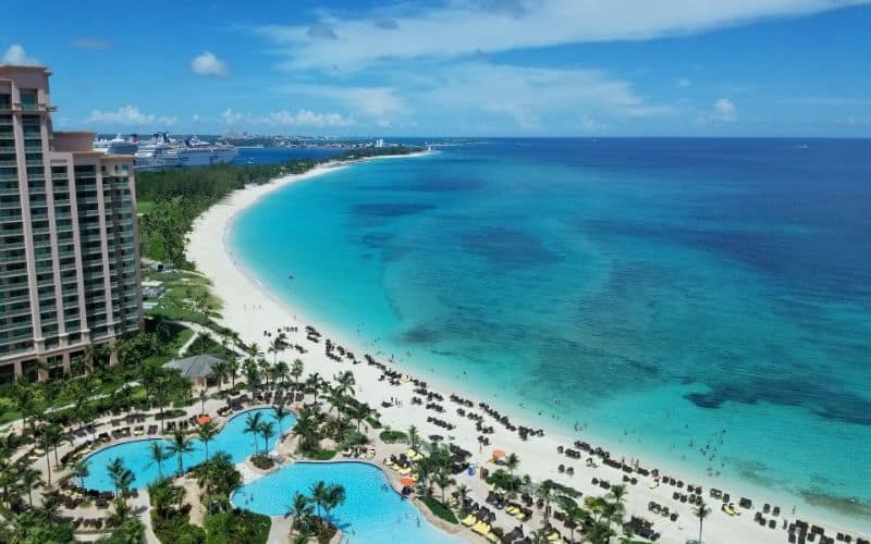 Luxury Resort Aerial View Paradise Island The Bahamas