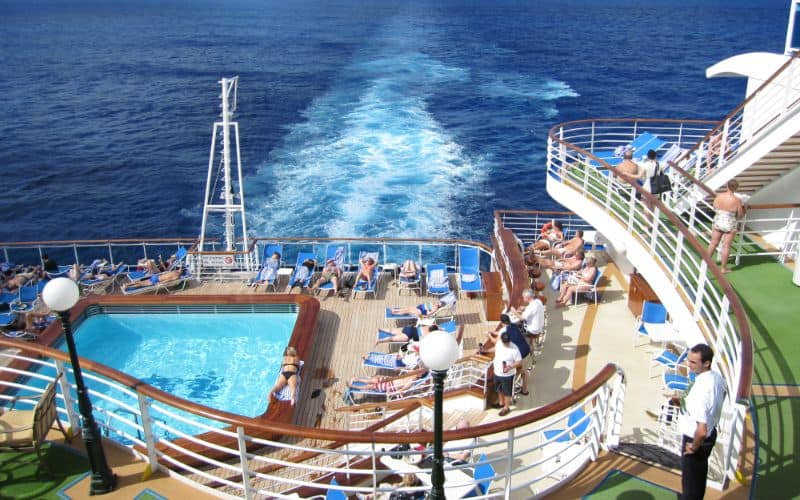 Ruby Princess Cruise Ship Pool Deck