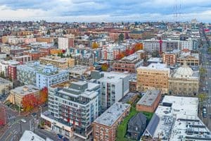 aerial view of Capitol Hill Seattle Washington