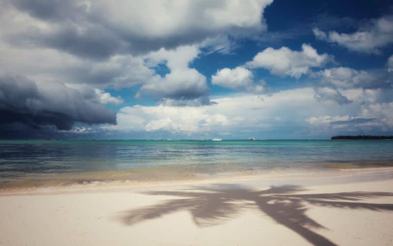 Clouds rolling in at Bavaro Beach Punta Cana Dominican Republic