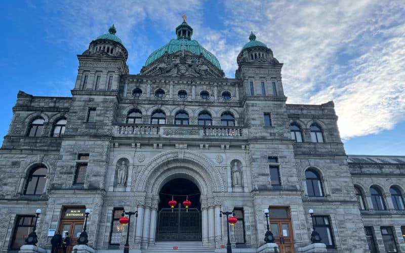 Parliament Building Victoria BC on a nice clear day