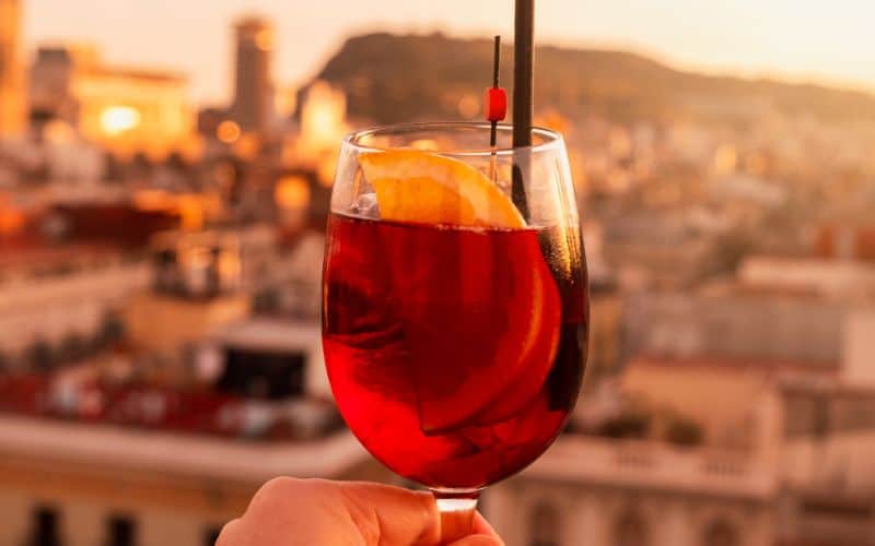 Sangria with Barcelona Sunset