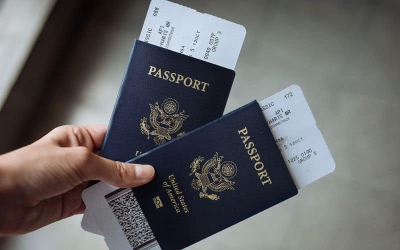 US Passports with airline tickets