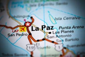la paz mexico on a map