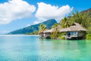 overwater Bungalows in tahiti french polynesia