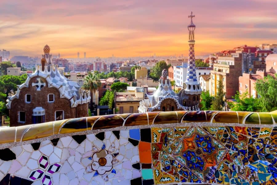 sunrise at Parc Guell barcelona