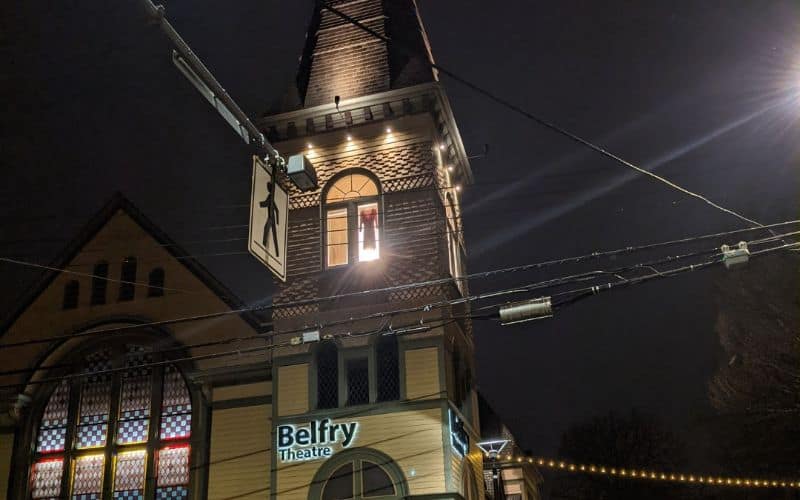 Belfry Theatre at night