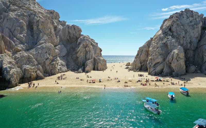Beautiful aerial view of Cabo San lucas Arch