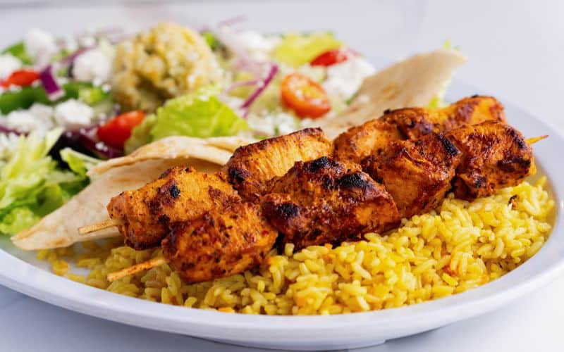 Chicken Souvlaki at Greeko's Grill and Cafe