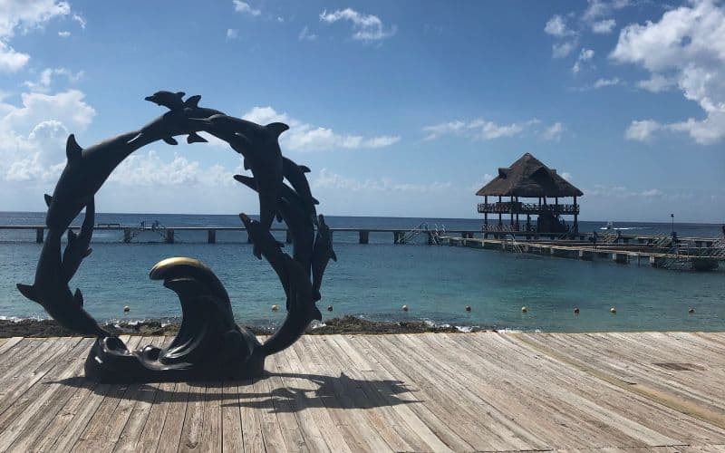 Island of Cozumel in the middle of summer