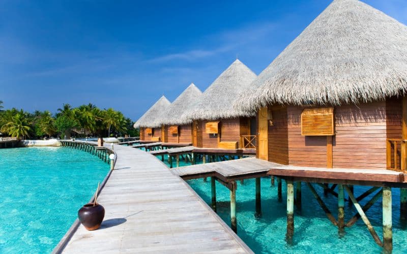 Maldives overwater villas