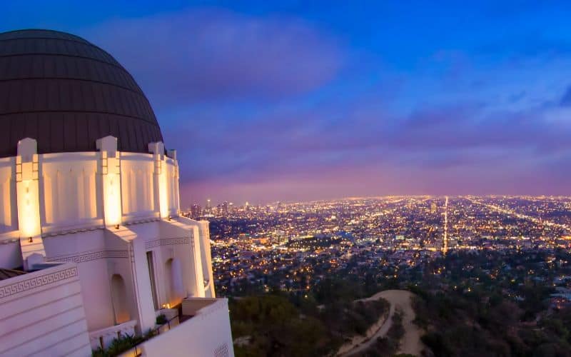 This picture is taken from Griffith Observatory at night