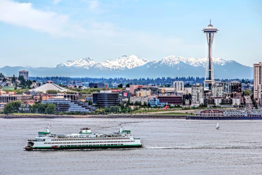 ferry in puget sound seattle usa