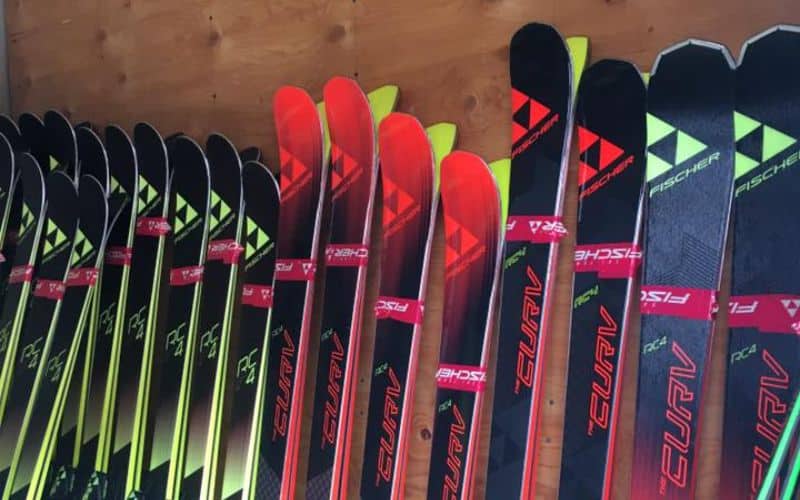 Alpine Pro Whistler equipment lined up on wall