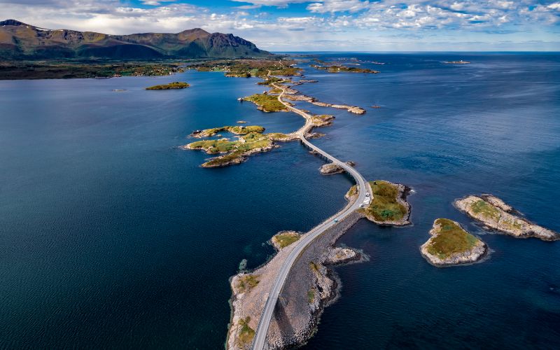 Atlantic Ocean Road on Norweigian Coastline