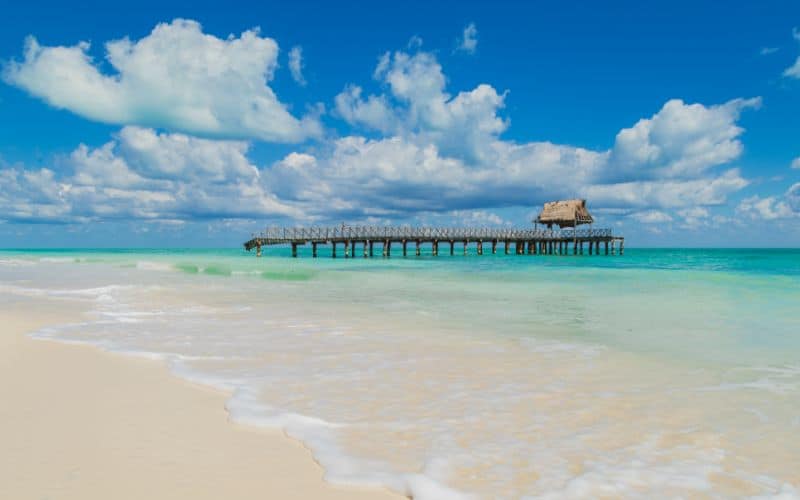 Beautiful beach Isla Blanca Cancun