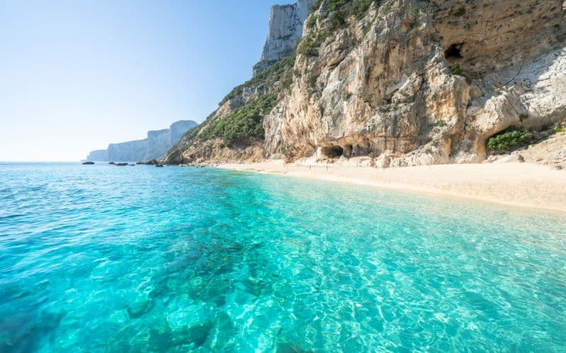 Gabbiani beach in Sardinia Italy