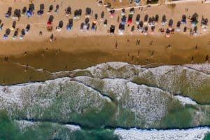 Mazatlan beaches aerial view of the beach