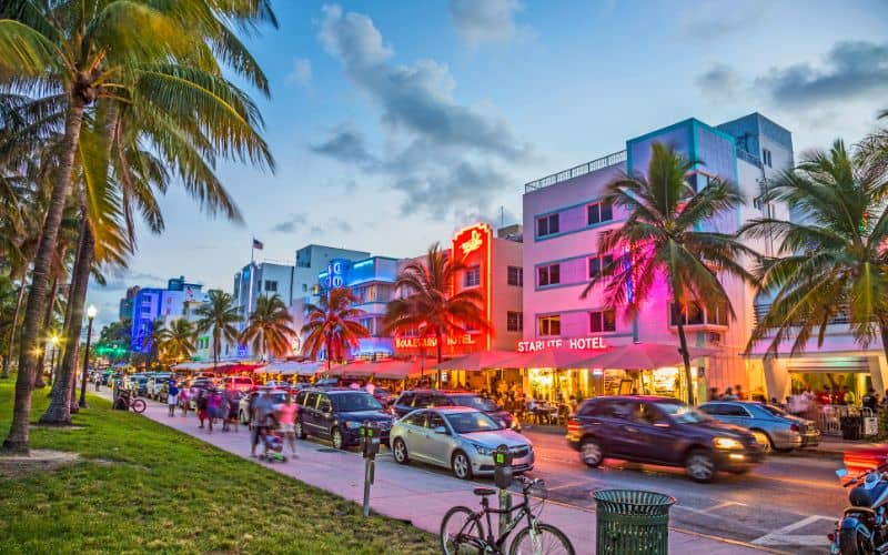 Ocean Drive in South Beach Miami Florida nightlife