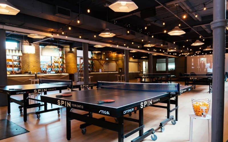 SPIN Toronto ping pong tables