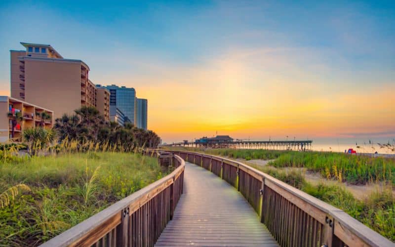 Sunrise at Myrtle Beach South Carolina Boardwalk