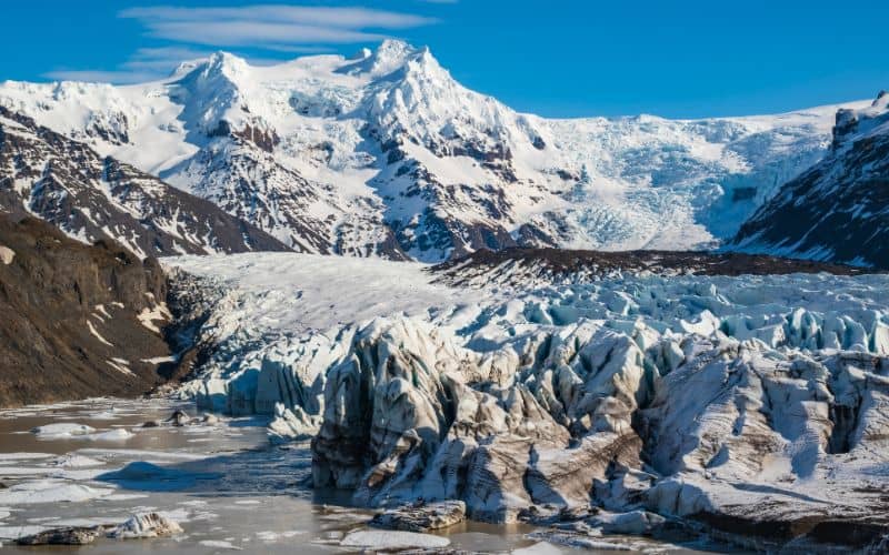 Svínafellsjökull glacier Skaftafell Vatnajökull National Park Iceland