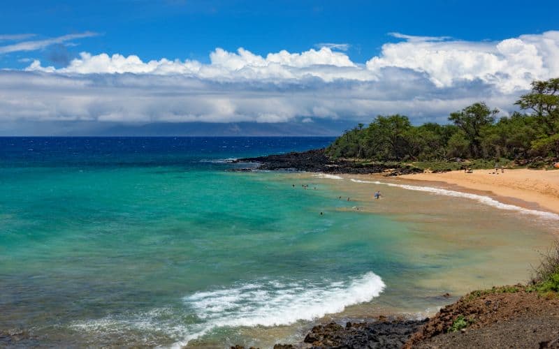 swimming at Little beach at Makena State Park