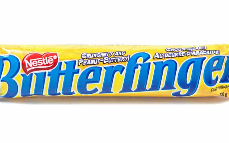 Butterfinger chocolate bar made by Nestle