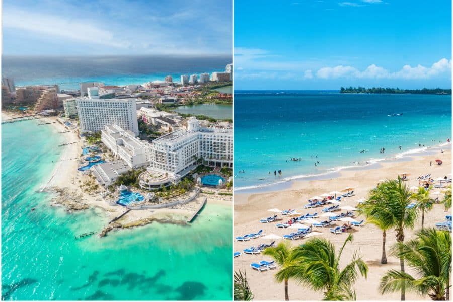 cancun vs puerto rico vacation