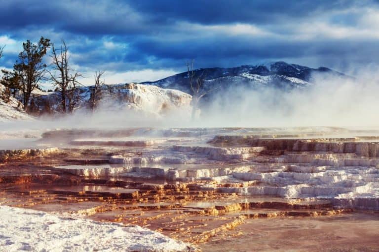 Mammoth Hot Springs in Yellowstone NP USA
