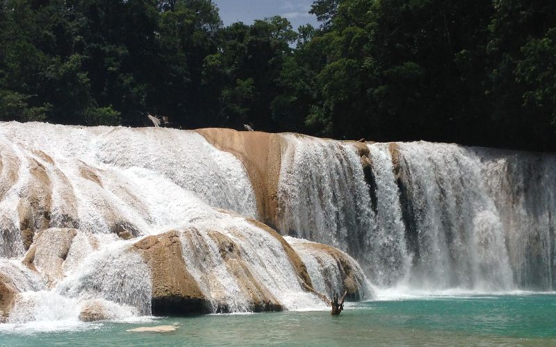 agua azul waterfalls