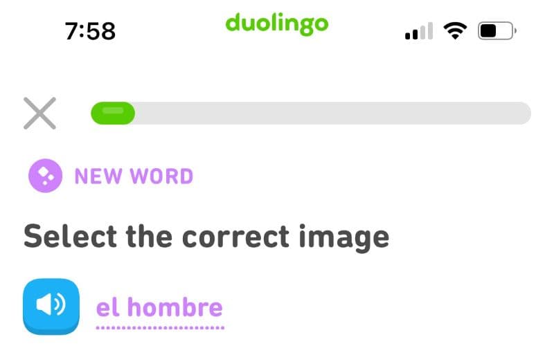 learning a new language with duolingo app