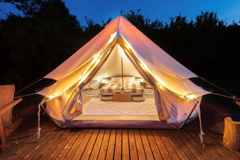 luxury glamping tent
