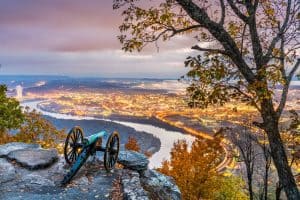 view from Lookout Mountain Chattanooga Tennessee