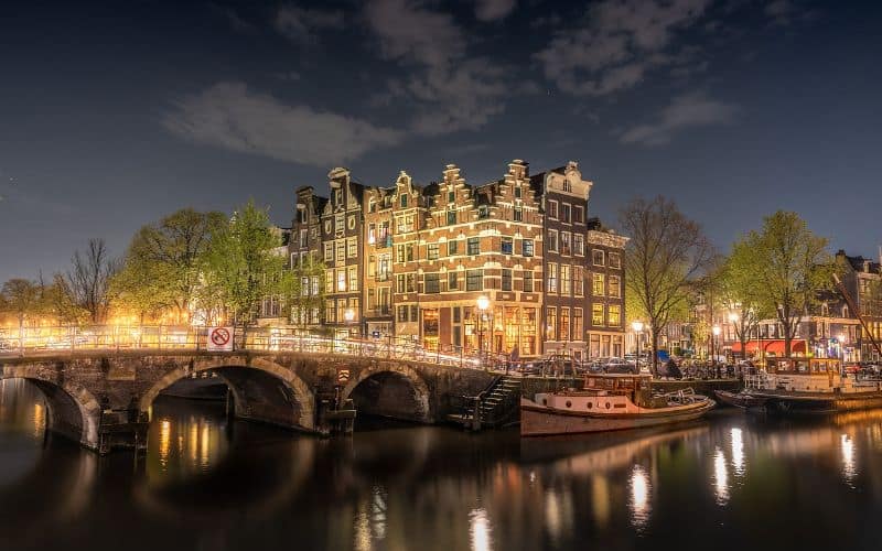 Amsterdam night view