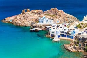 Beautiful Greek islands Milos Fyropotamos village